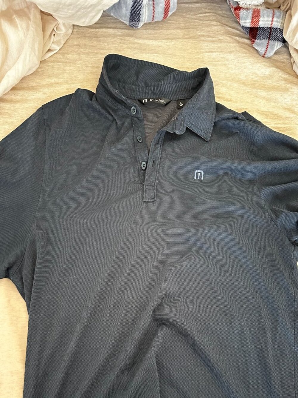 Travis Mathew Dark Blue Polo Men's Large